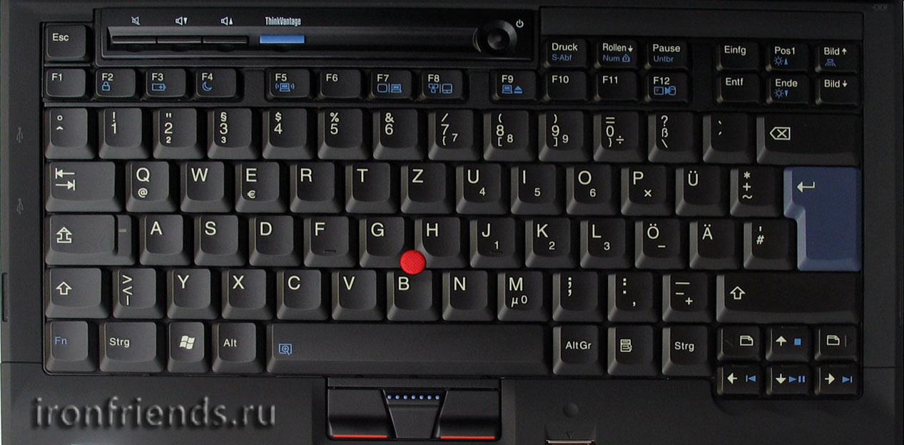 Классическая клавиатура ноутбука