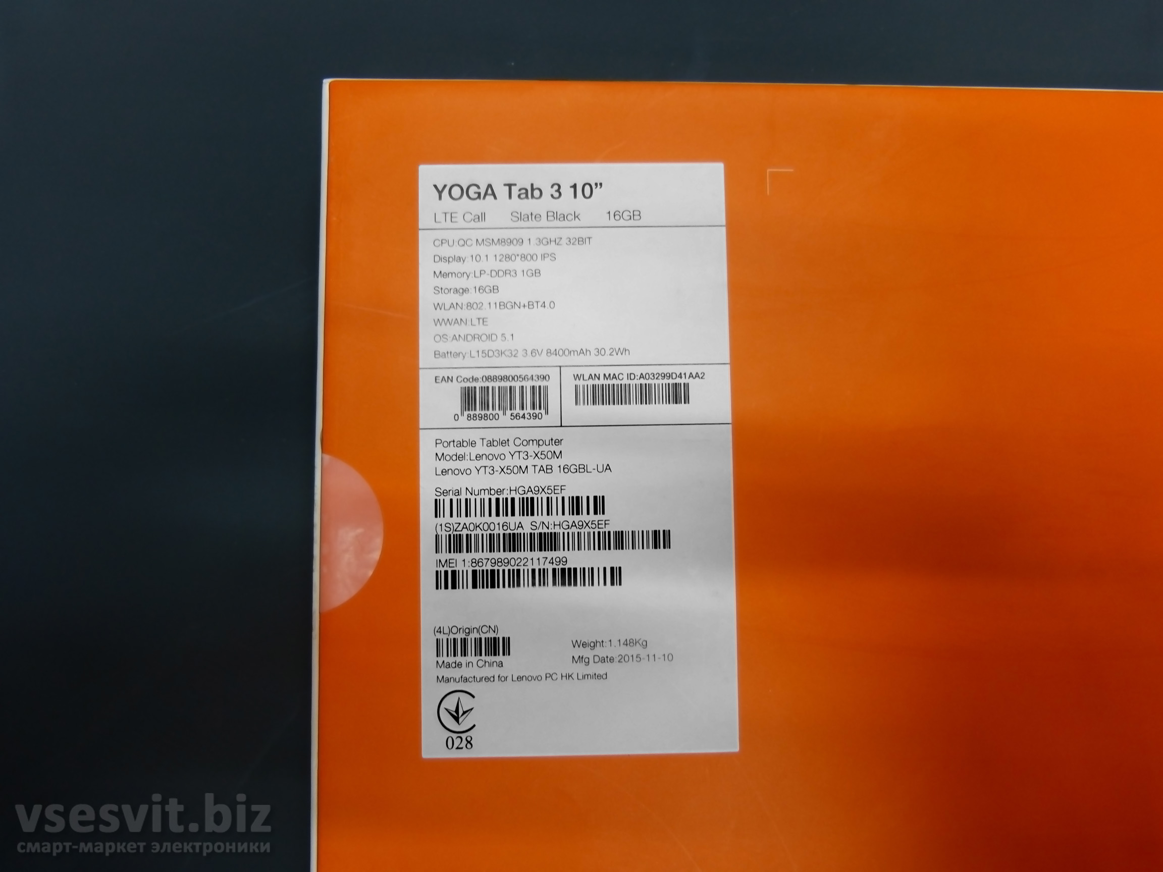 Характеристики Lenovo Yoga Tablet 3 10