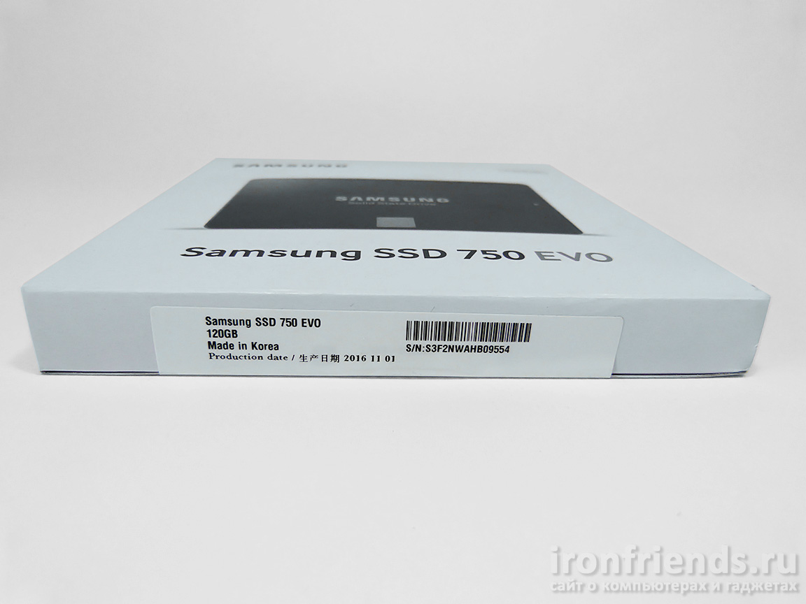 Упаковка Samsung EVO 750