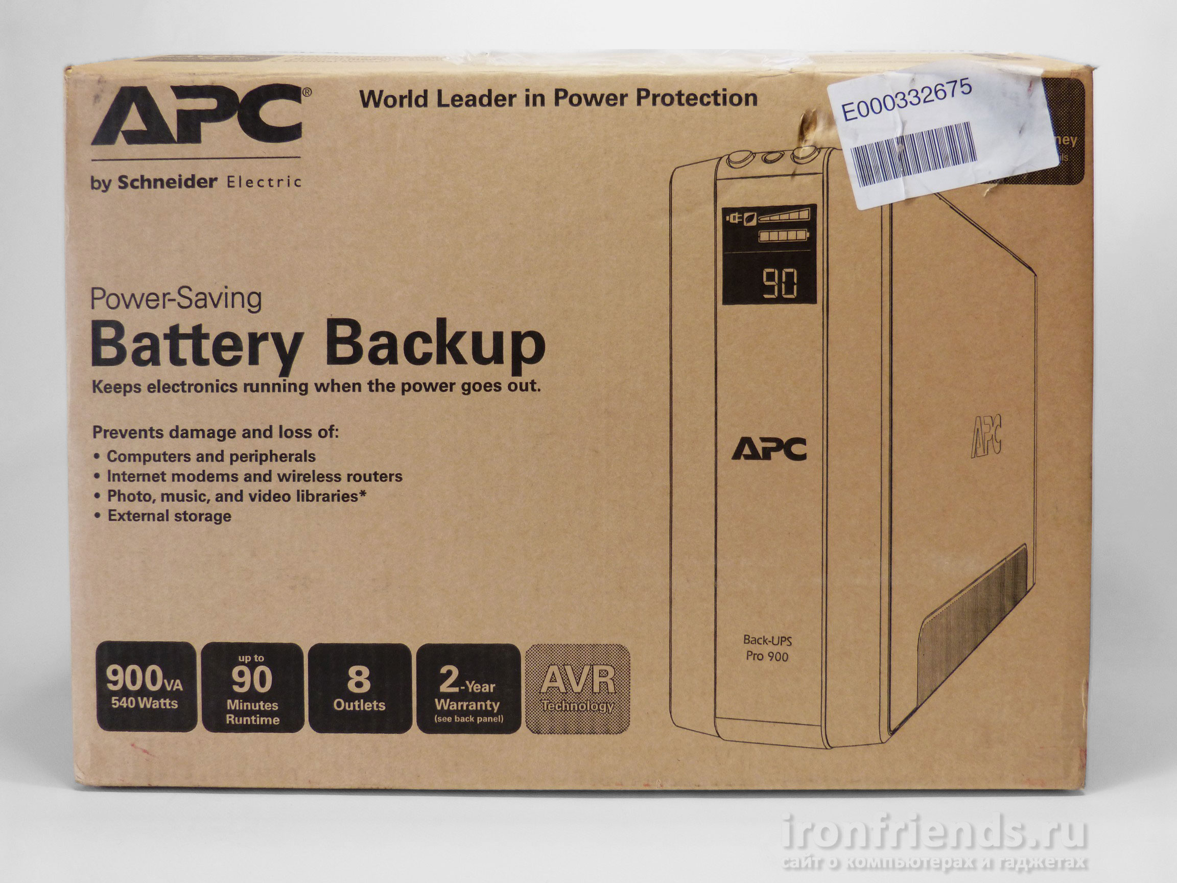 Упаковка APC Back-UPS Pro 900 (BR900GI)