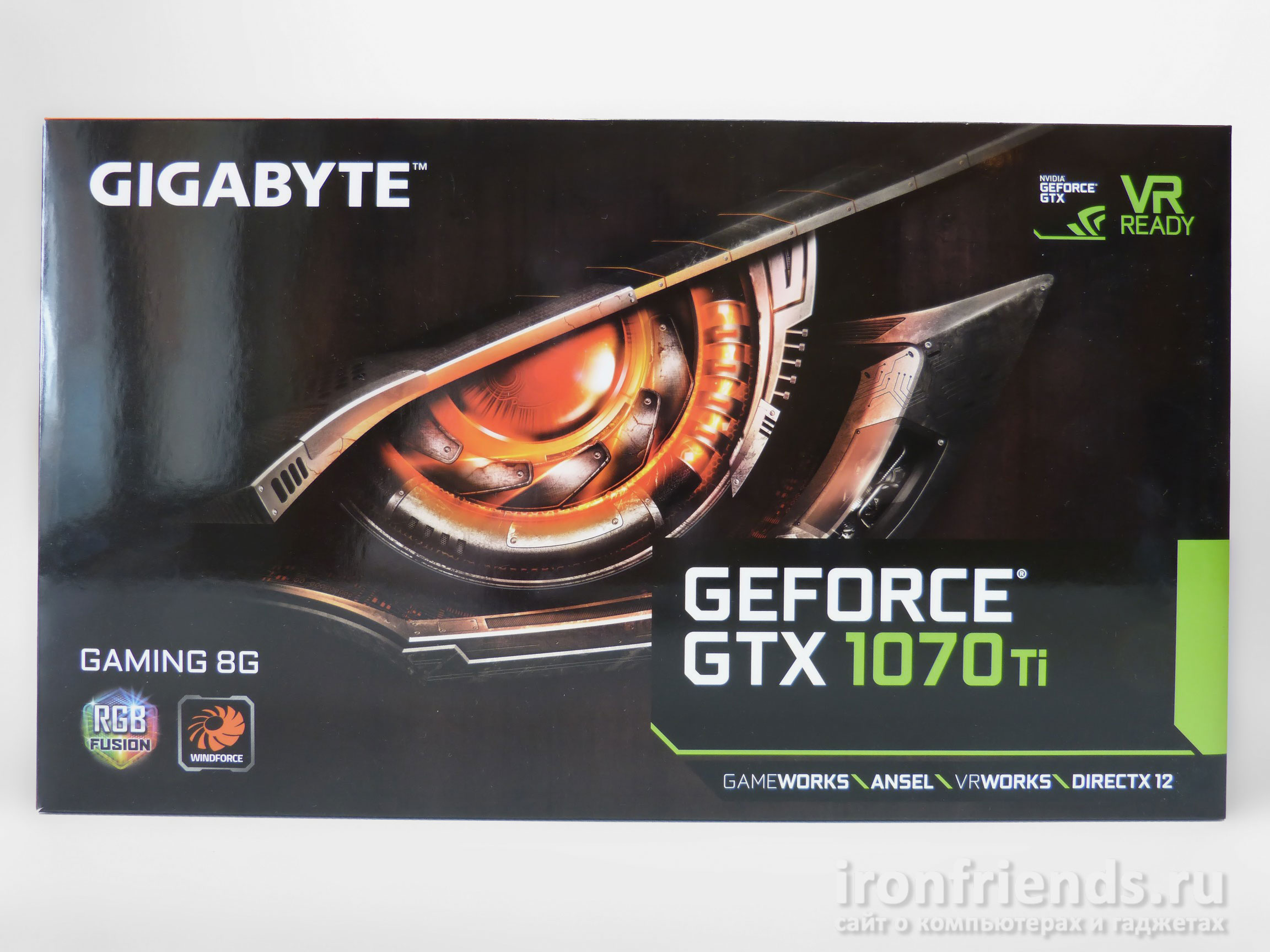 Упаковка Gigabyte GTX 1070 Ti Gaming 8G
