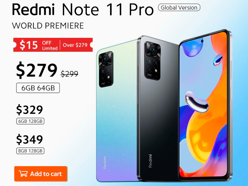Цены на Xiaomi Redmi Note 11 Pro